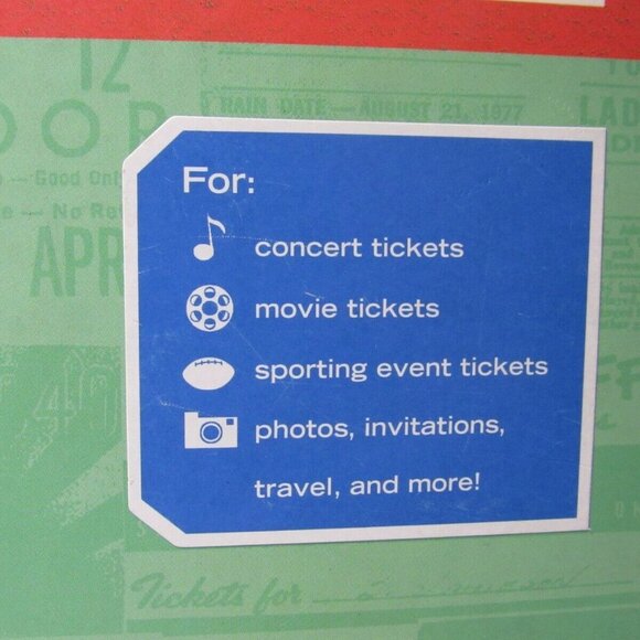 Ticket Stub Diary Blank Book Concert Movie Sporting Events Invitations Travel - Picture 4 of 6
